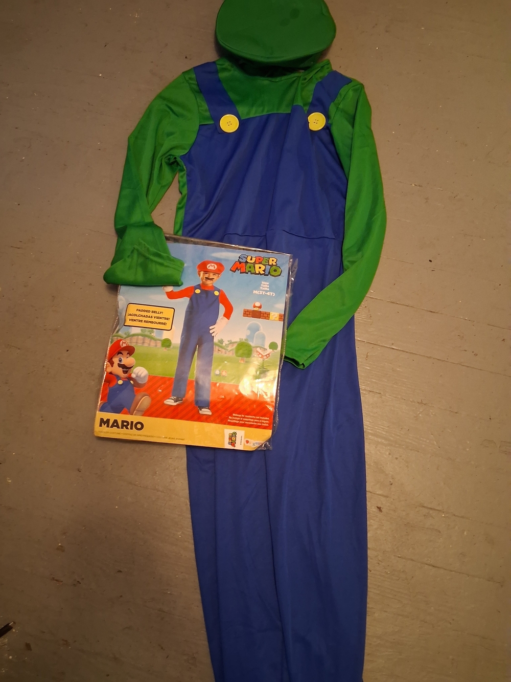 Adult Luigi Costume & Toddler Mario Costume